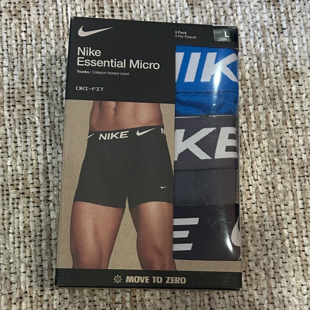 Nike Essential Micro Men's Boxer Briefs - Black, Blue, Gray Size 2XL